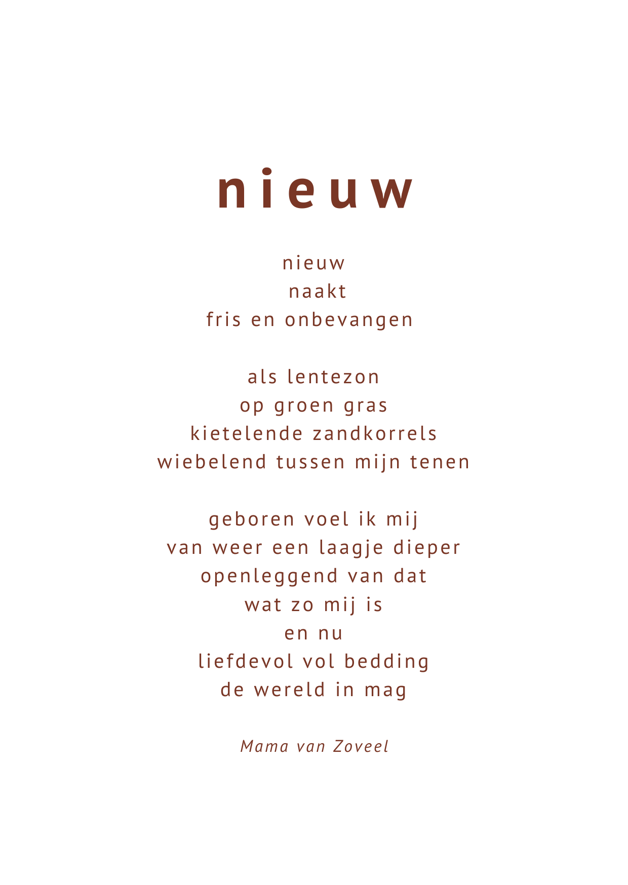 Kaart ~ nieuw ~